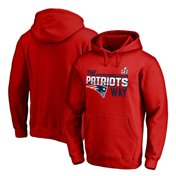 New England Patriots Pro Line by Fanatics Branded Super Bowl LI Champions Local Way Pullover Hoodie - Red